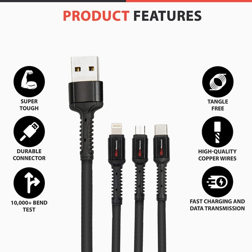 GoMechanic Accessories USB Cables 3 in 1